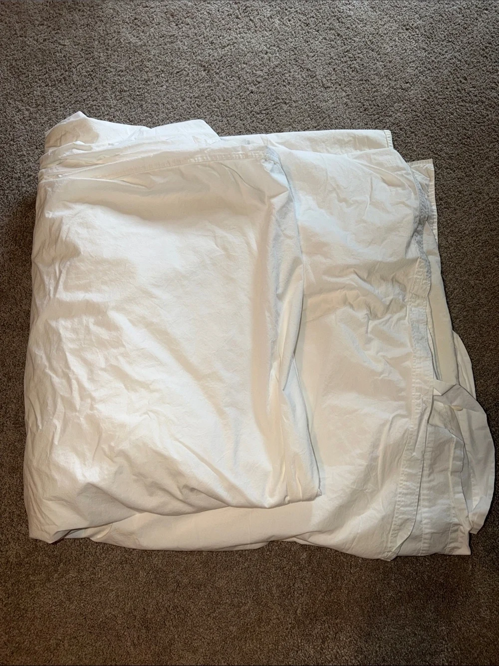 West Elm White Organic Cotton King Duvet Cover